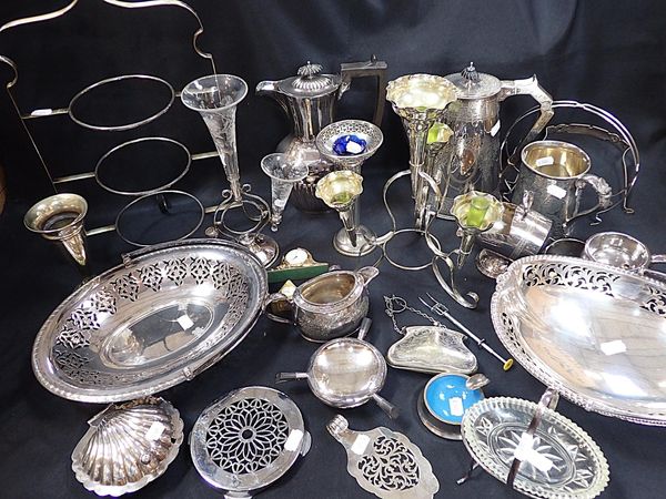 A QUANTITY OF SILVER-PLATED WARE