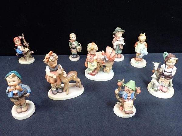 NINE GOEBEL HUMMELL FIGURES