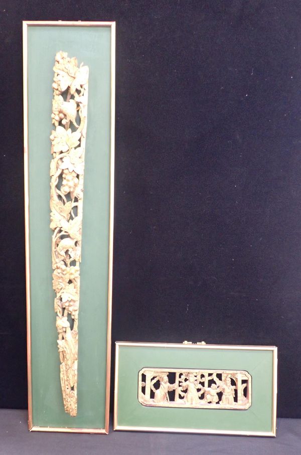 CHINESE GILDED HARD WOOD CARVING