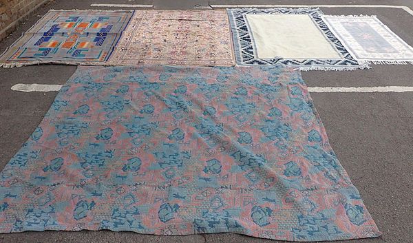 FOUR RUGS AND A THROW