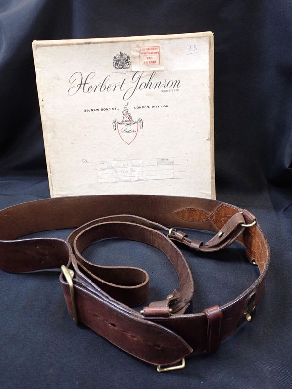 A LEATHER MILITARY BELT