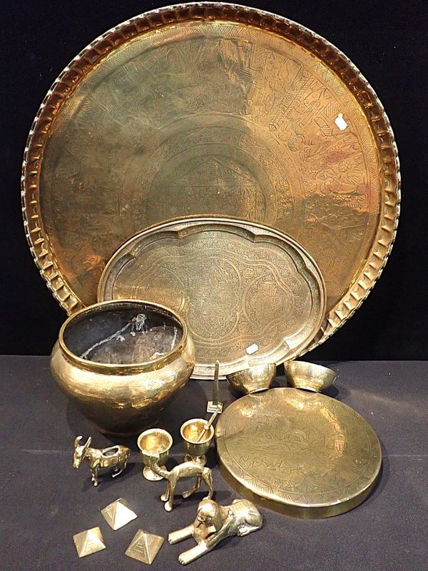 A COLLECTION OF EGYPTIAN BRASSWARE