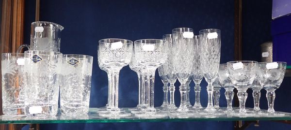 ROYAL BRIERLEY CRYSTAL JUG AND SIX GLASSES
