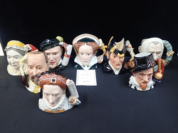 EIGHT ROYAL DOULTON CHARACTER JUGS