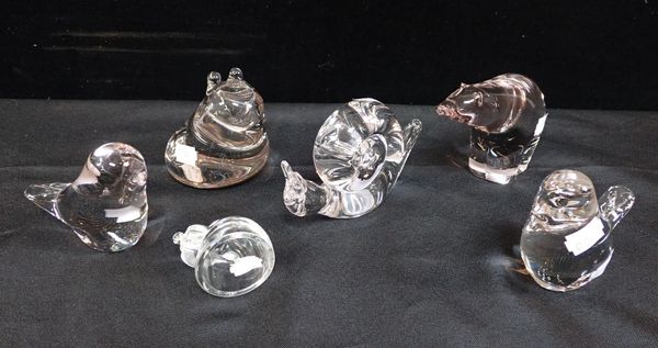 A COLLECTION OF WEDGWOOD GLASS CREATURES