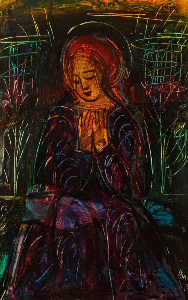 ANA BRON (20TH CENTURY) Portrait of the Madonna