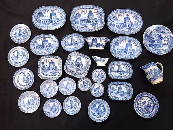 A 19th CENTURY PEARLWARE DOLL'S PART DINNER SERVICE