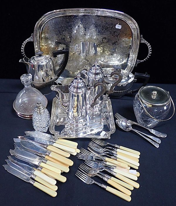 A QUANTITY OF SILVER-PLATED WARE
