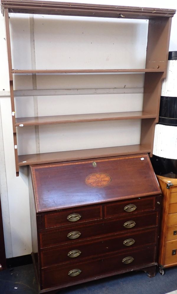 AN OLD PINE DRESSER RACK