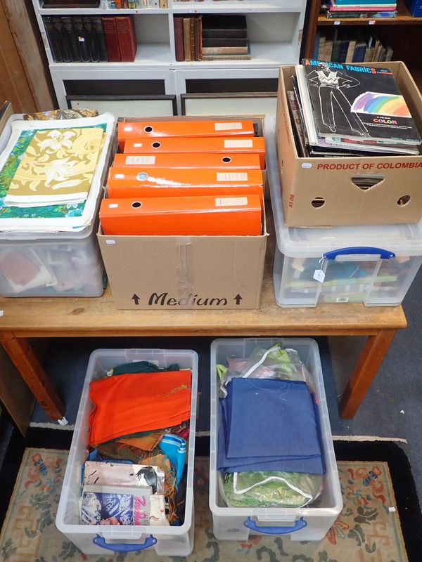 TEXTILE SAMPLE BOOKS AND ARCHIVE OF DESIGNER PAT STONE