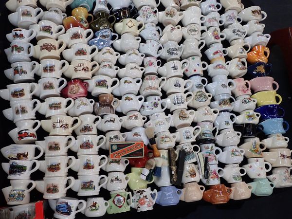 A LARGE COLLECTION OF SHAVING MUGS