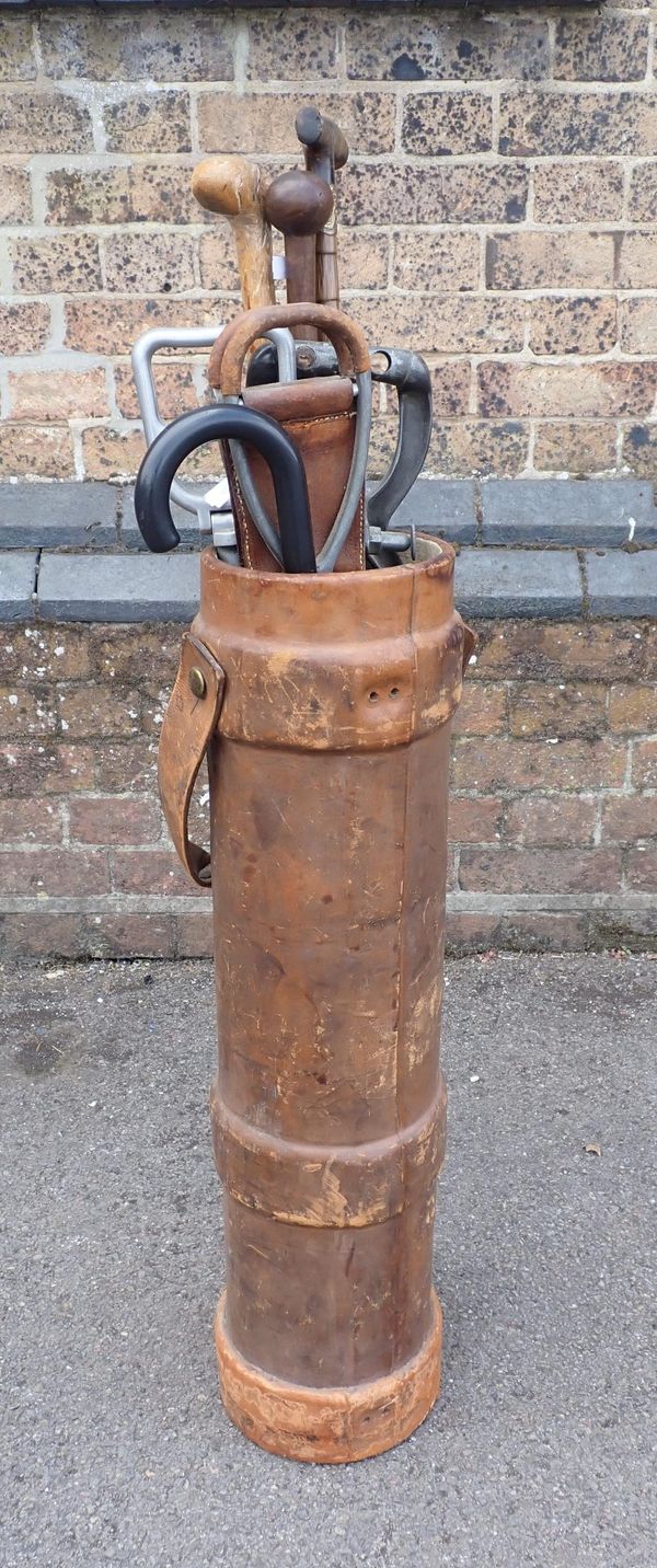 A LEATHER COVERED CORDITE CARRIER