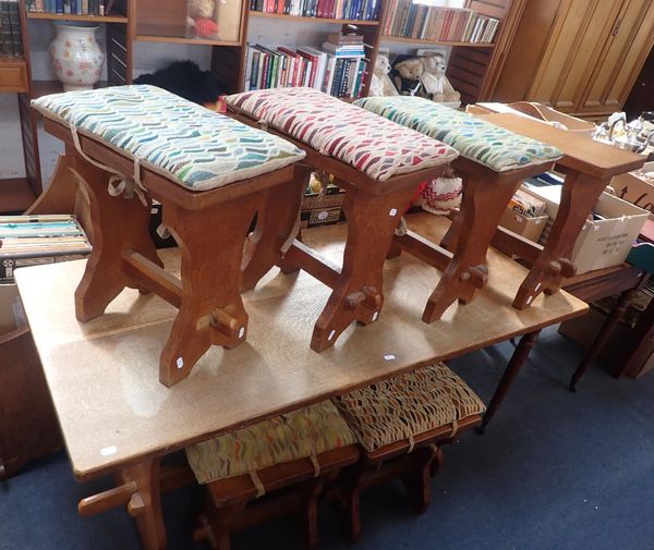 AN OAK REFECTORY TABLE