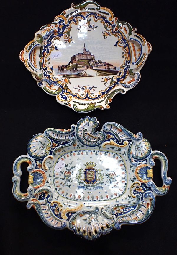 A FRENCH FAIENCE DISH