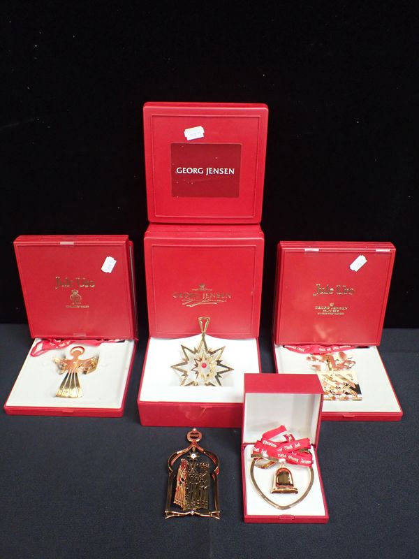 A COLLECTION OF GEORG JENSEN CHRISTMAS MOBILE ORNAMENTS