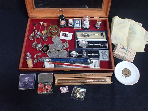 SIR WINSTON SPENCER CHURCHILL:  A GROUP OF SMALL COLLECTIBLES