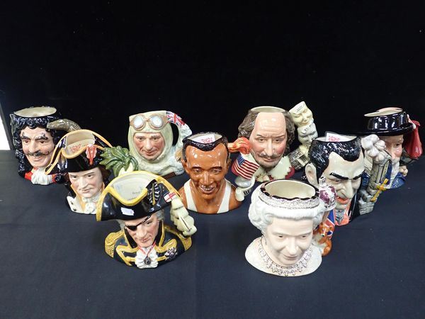 NINE ROYAL DOULTON CHARACTER JUGS