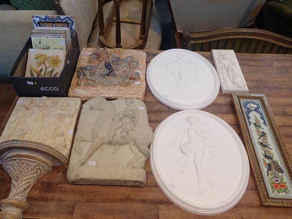 CAST STONE AND CLAY PLAQUES