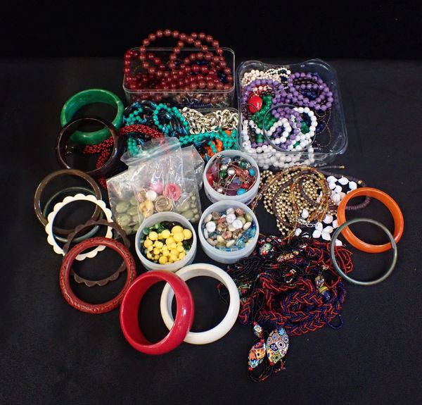 BOX OF COSTUME JEWELLERY