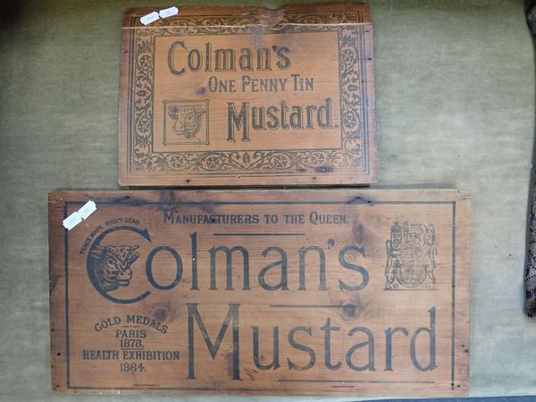 COLMAN'S MUSTARD BOX SECTIONS