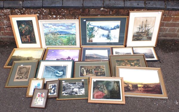 A COLLECTION OF PAINTINGS, PRINTS AND REPRODUCTIONS
