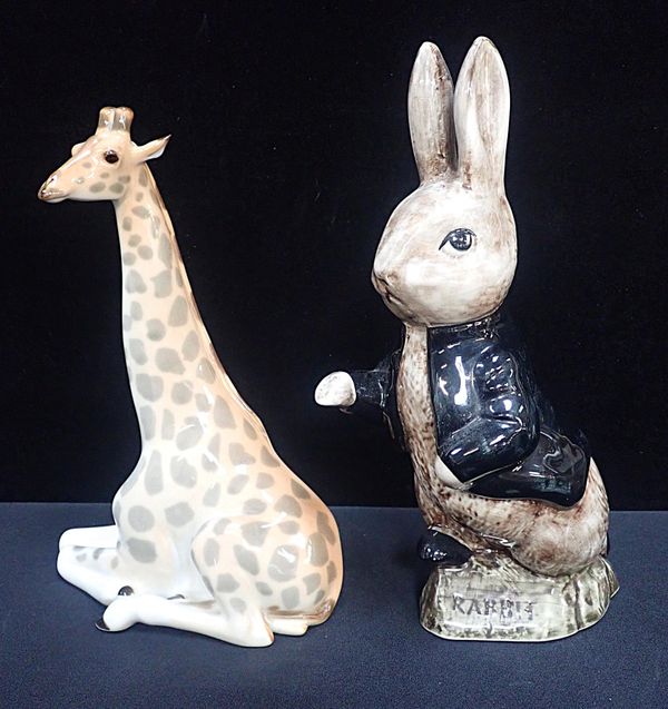 A LARGE 'SYLVAC WARE' MARKED RABBIT