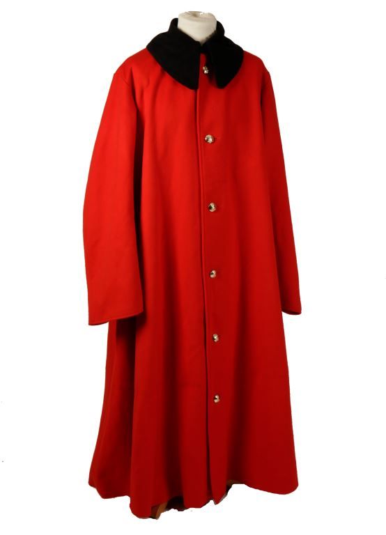 AN ELIZABETH II LIFE GUARDS RED LONG COAT