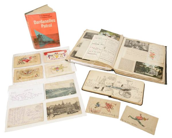 A COLLECTION OF FIRST WORLD WAR POSTCARDS, LETTERS AND SCRAP BOOK