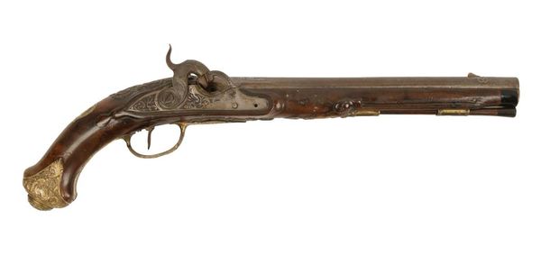 A 18TH CENTURY DUTCH PERCUSSION PISTOL