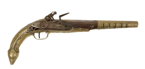 A 19TH CENTURY BALKAN FLINTLOCK PISTOL