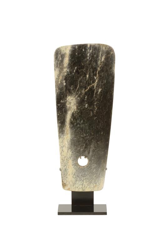 CEREMONIAL JADE BLADE, NEOLITHIC STYLE OF THE LONGSHAN CULTURE