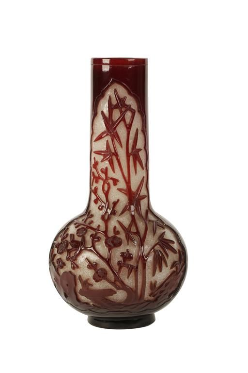 GOOD PEKING GLASS VASE, QING DYNASTY, 19TH CENTURY