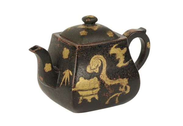 PAINTED YIXING TEAPOT, QING DYNASTY, 18TH CENTURY