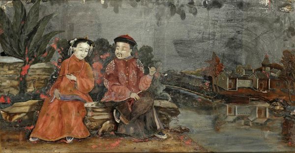 EXPORT REVERSE MIRROR PAINTING, QING DYNASTY, 19TH CENTURY