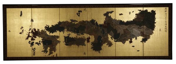 FINE GILT SIX FOLD SCREEN, MEIJI PERIOD (1868-1912)