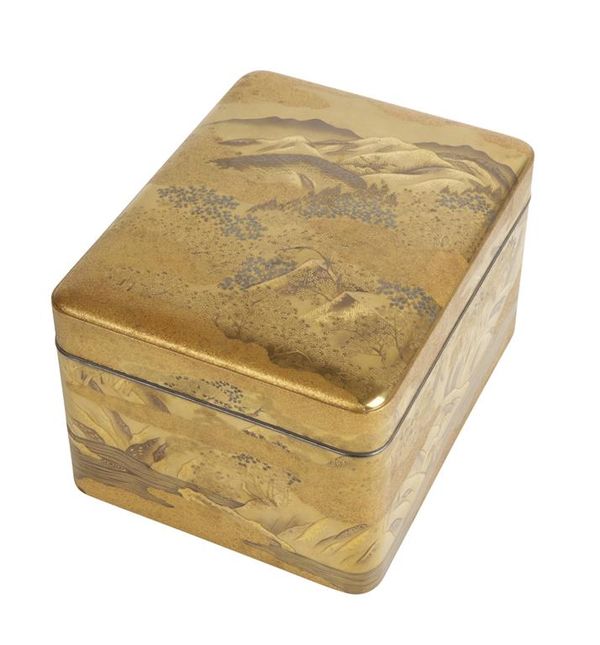 FINE GILT LACQUER BOX, MEIJI PERIOD (1868-1912)