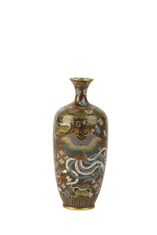 FINE SMALL CLOISONNE VASE, MEIJI PERIOD (1868-1912)