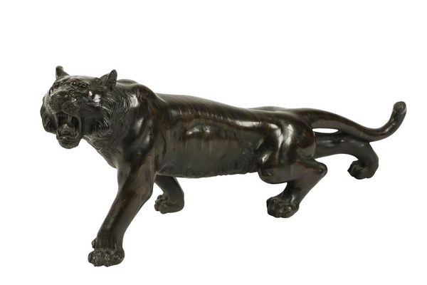 GOOD BRONZE FIGURE OF A TIGER BY SEIYA