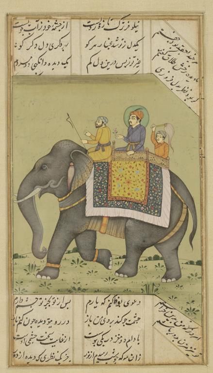 PRINCE RIDING AN ELEPHANT, INDIA, 18TH / 19TH CENTURY