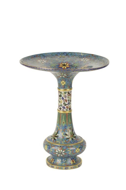 CLOISONNE FLARE FORM VASE, QING DYNASTY, 19TH CENTURY
