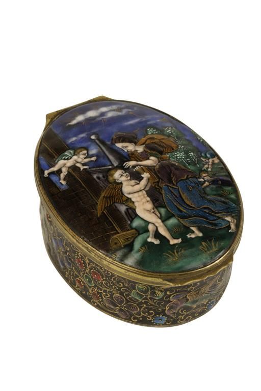 CONTINENTAL OVAL ENAMELLED BOX