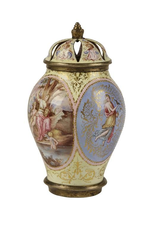 CONTINENTAL ENAMELLED "POT POURRI"