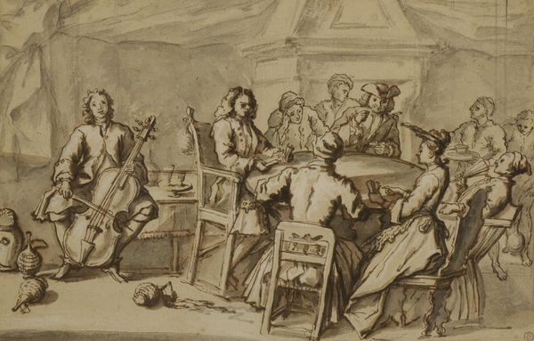 ASCRIBED TO WILLIAM HOGARTH (1697-1764) "THE CARD PARTY"