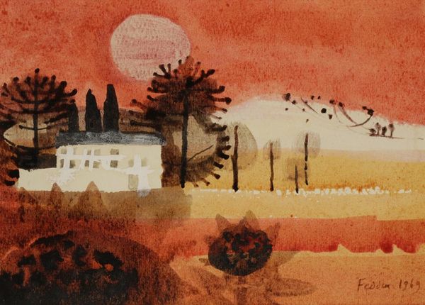 •MARY FEDDEN (1915-2012) "ITALIAN LANDSCAPE"