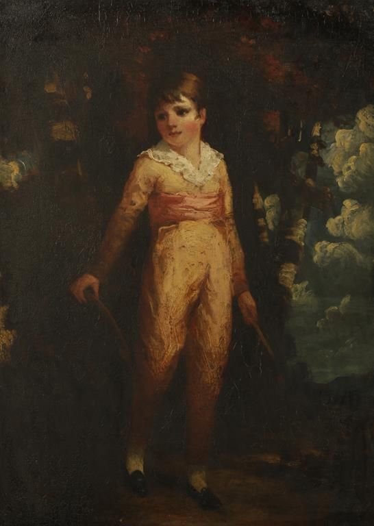 ENGLISH SCHOOL 19TH CENTURY Full length portrait of a young boy