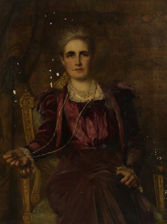 ENGLISH SCHOOL, 19TH CENTURY, Portrait of a lady, apparently Emily Carter