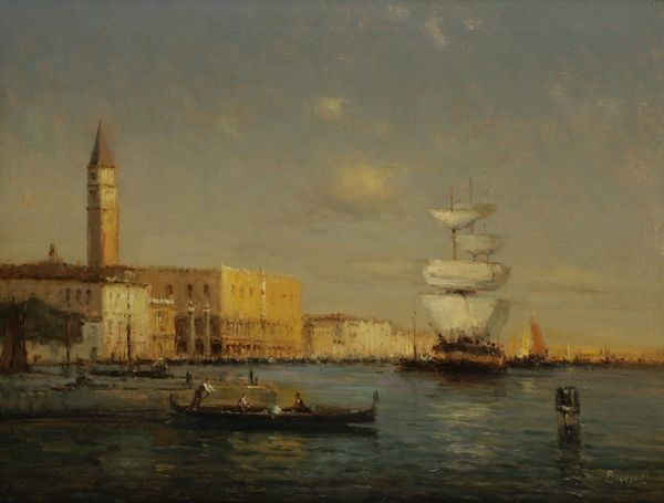 •ANTOINE BOUVARD (1870-1956) A view of Venice across the San Marco Basin