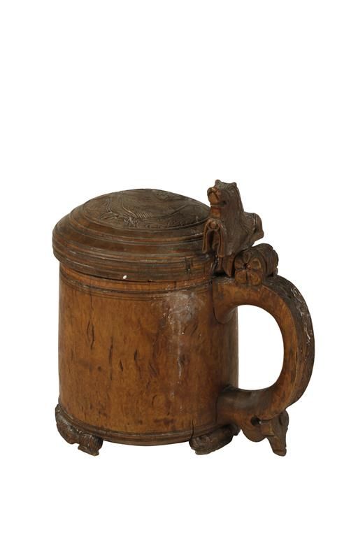 NORWEGIAN CEREMONIAL 'LION' PEG TANKARD