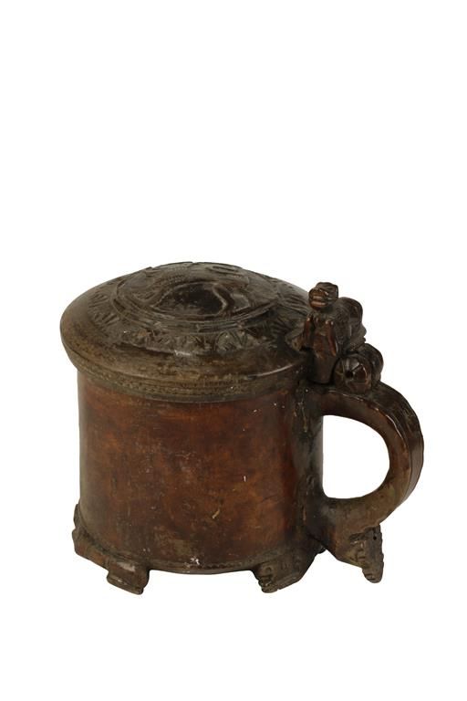 NORWEGIAN CEREMONIAL 'LION' PEG TANKARD