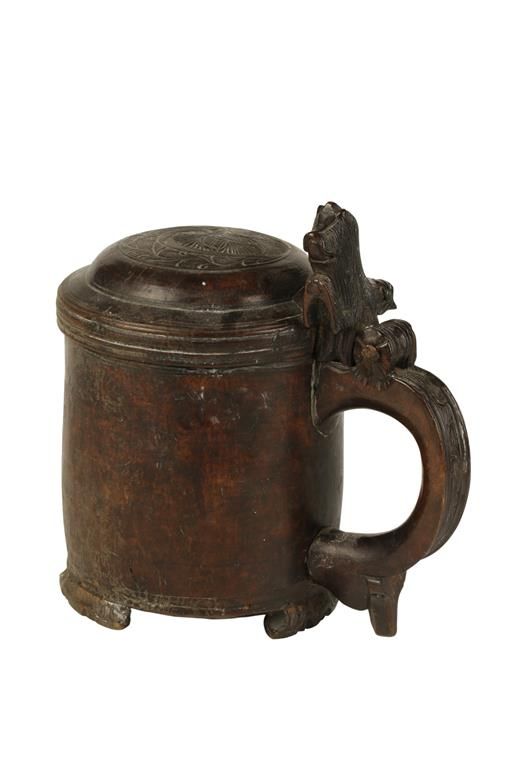 NORWEGIAN CEREMONIAL 'LION' PEG TANKARD